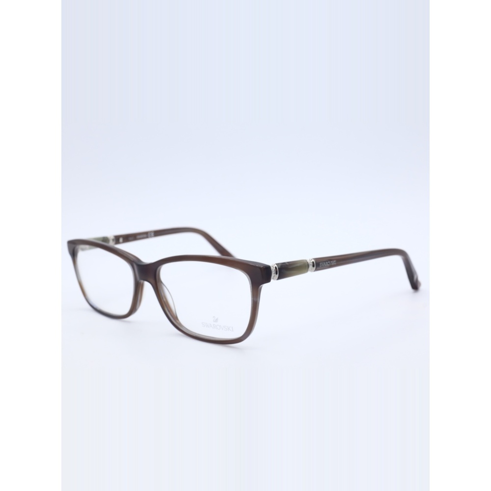 Swarovski Flame SW 5158 038 Brown Pearl Green Plastic Eyeglasses Frame 55-15-140